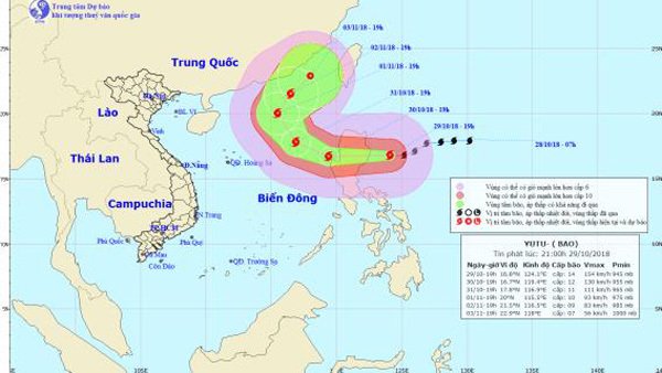 Dự báo thời tiết hôm nay 30/10: Siêu bão Yutu gây mưa, gió giật cấp 15 du bao thoi tiet hom nay 3010 sieu bao yutu gay mua gio giat cap 15