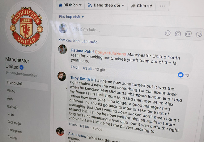 website cua manchester united sap sau tin mourinho bi sa thai