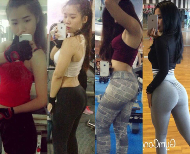 tap gym bien co gai tre gay com thanh voc dang nong bong