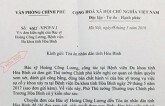Phó Thủ tướng Trương Hòa Bình đã nhận được tâm thư của bác sĩ Hoàng Công Lương