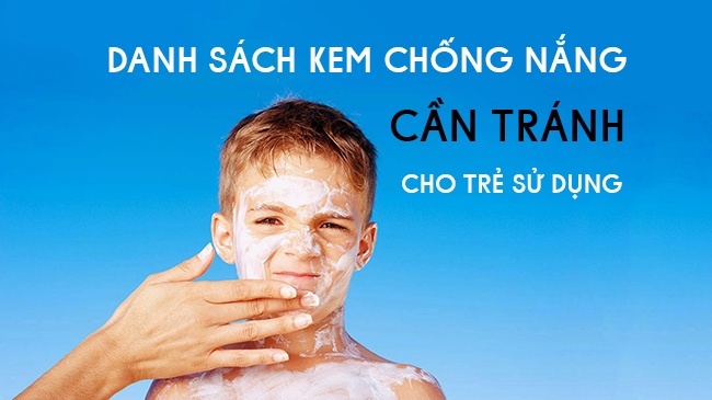 luu y khi su dung kem chong nang cho tre em
