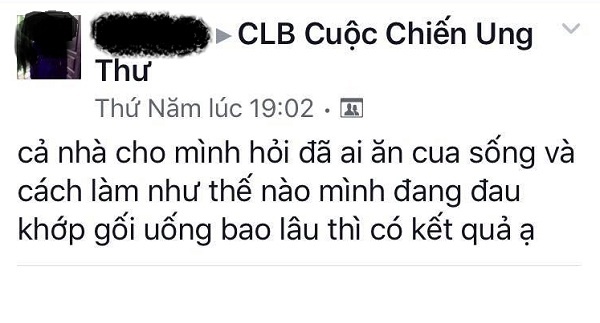an cua song chua ung thu phan khoa hoc ruoc them benh