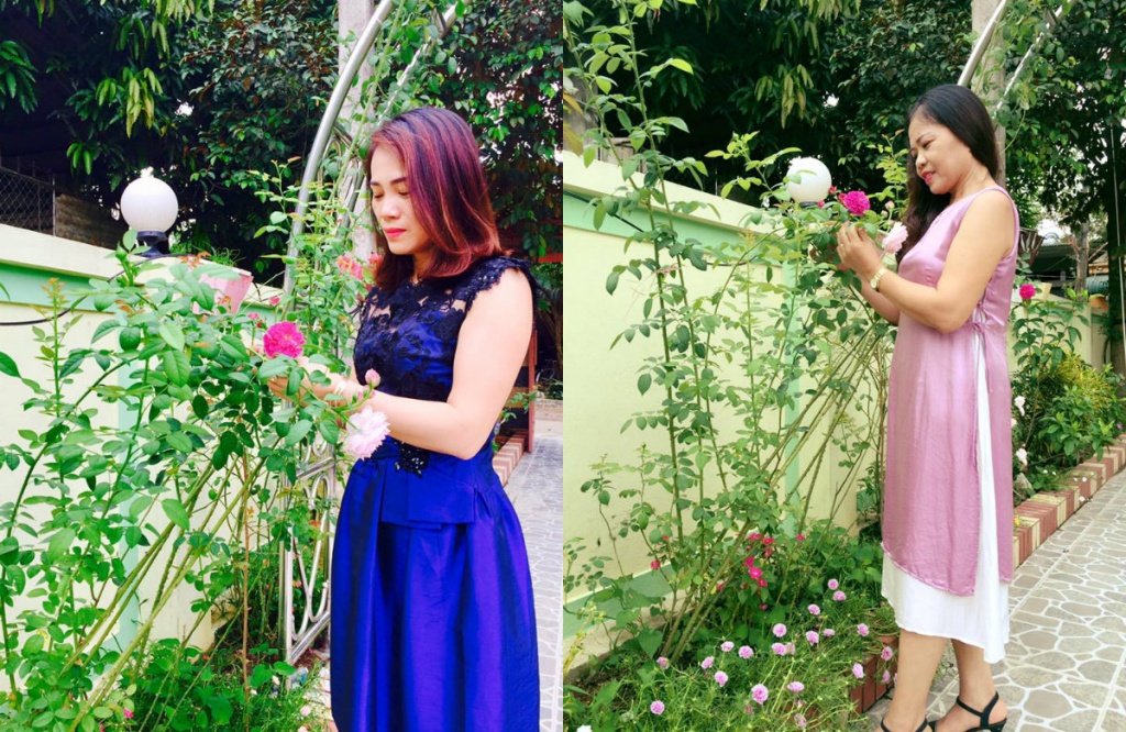 vuon hong dep quyen ru ai ngam cung phai long cua nha co giao o thanh hoa