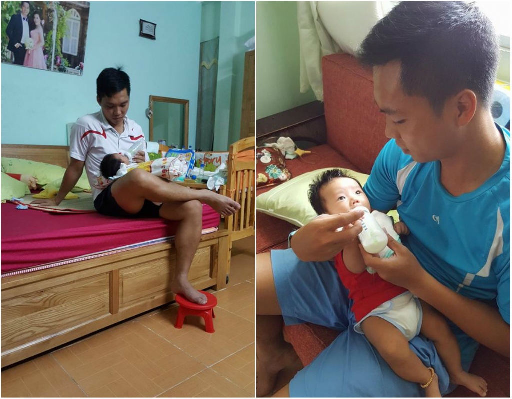 Ông chồng đáng mơ ước của năm: Hạnh phúc khi giúp vợ chăm con, làm việc nhà ong chong dang mo uoc cua nam hanh phuc khi giup vo cham con lam viec nha