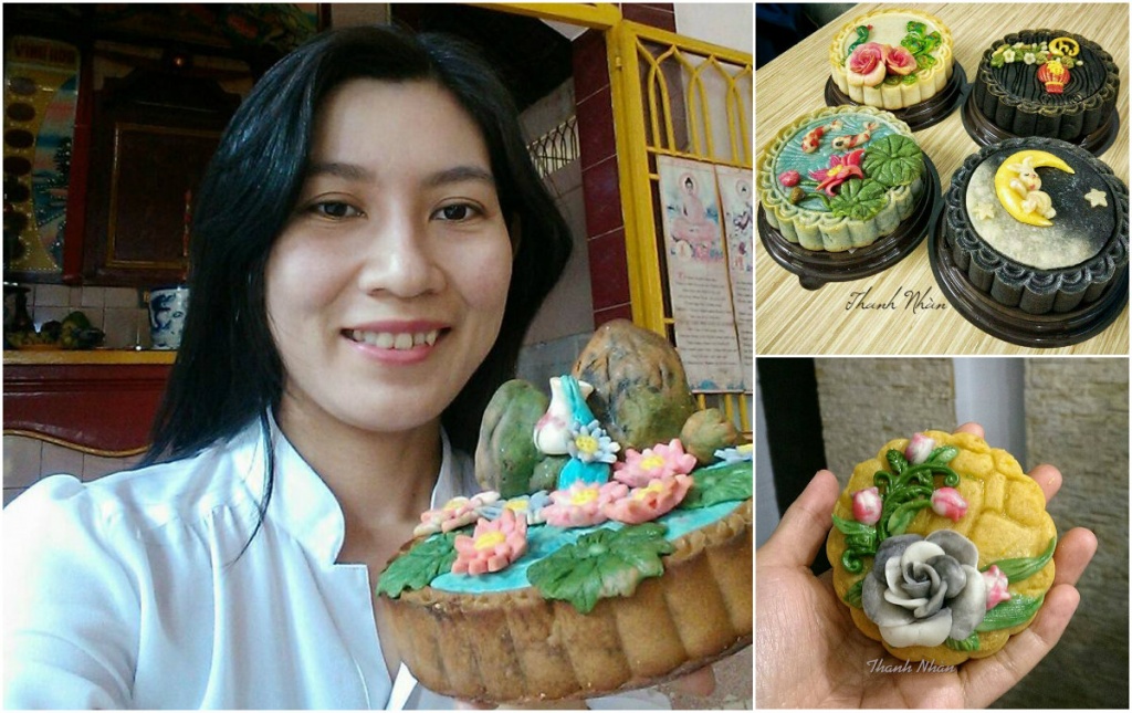 gap go ba me tre lam banh trung thu handmade dep mat khien chi em dung ngoi khong yen