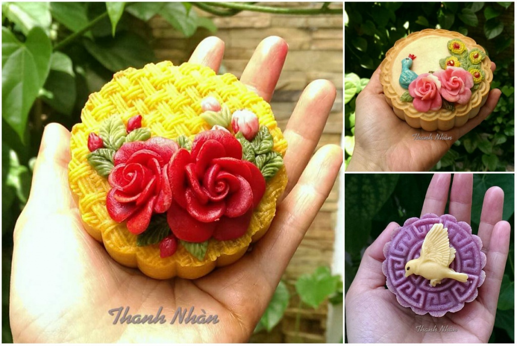 gap go ba me tre lam banh trung thu handmade dep mat khien chi em dung ngoi khong yen