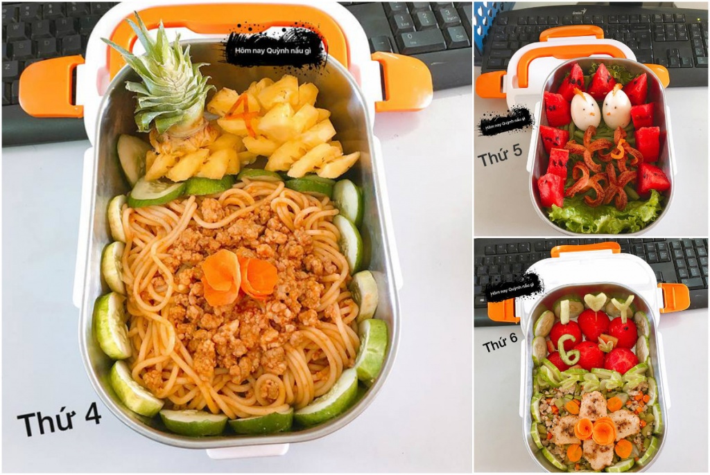 'Tròn mắt' với hộp cơm trưa văn phòng của cô nàng 9x độc thân tron mat voi hop com trua van phong cua co nang 9x doc than