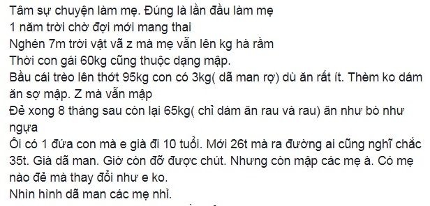 me tre sau sinh xot xa vi nhan sac tan ta khong tu tin gan chong