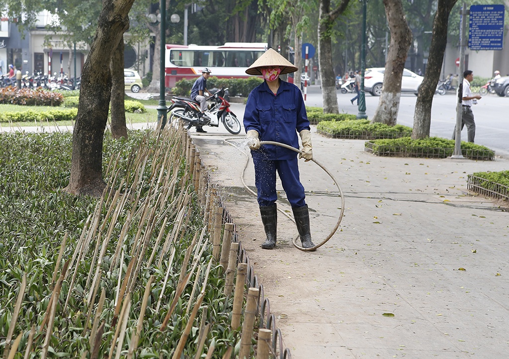 lanh nguoi chung kien hang rao chong tre nhon hoat canh vuon hoa nha hat lon de chong cho