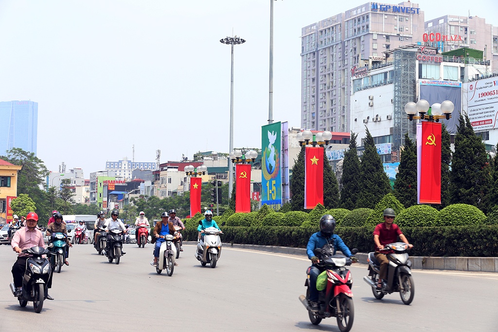 duong pho thu do rop sac do mung ngay thong nhat dat nuoc