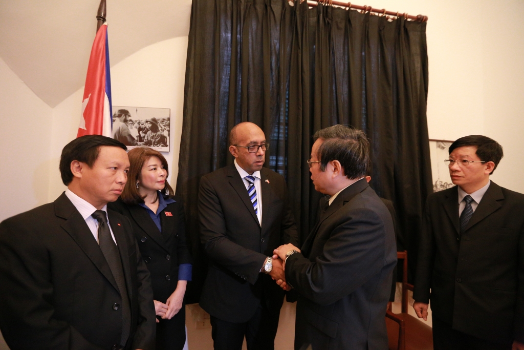 lanh dao dang nha nuoc chinh phu vieng dong chi fidel castro tai dai su quan cuba
