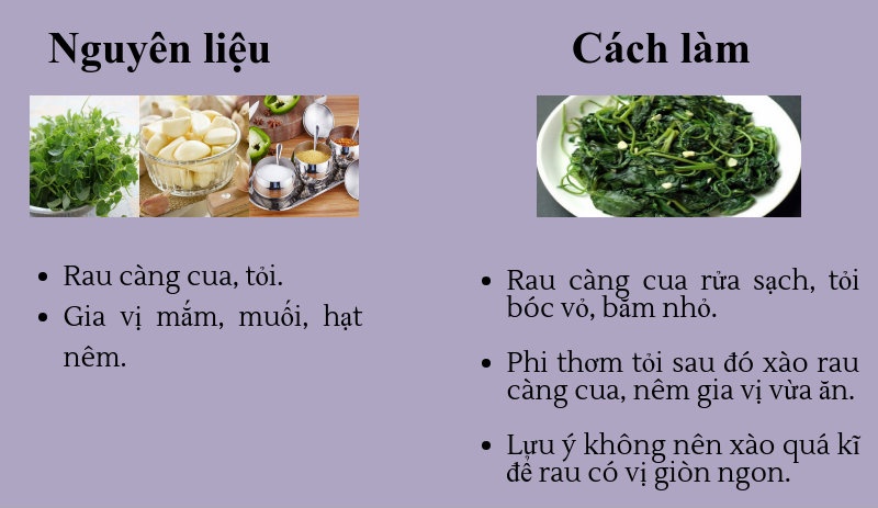 rau cang cua loai co dai co tac dung chua nhieu benh