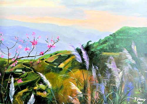 nsnd tra giang trien lam tranh mung tuoi 75