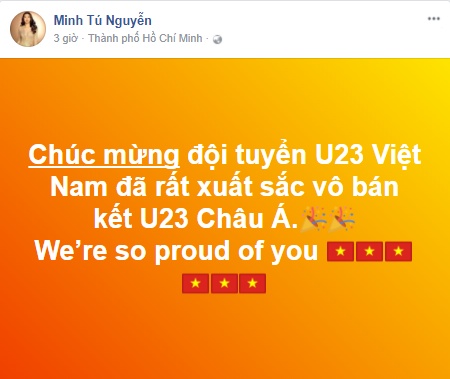 Loạt sao Việt 'vỡ òa' trước chiến thắng lịch sử của U23 Việt Nam loat sao viet vo oa truoc chien thang lich su cua u23 viet nam