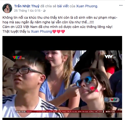 ca khuc ca si nhat thuy thu am thoi sinh vien bat ngo gay sot khi hoa cung khong khi don u23 viet nam