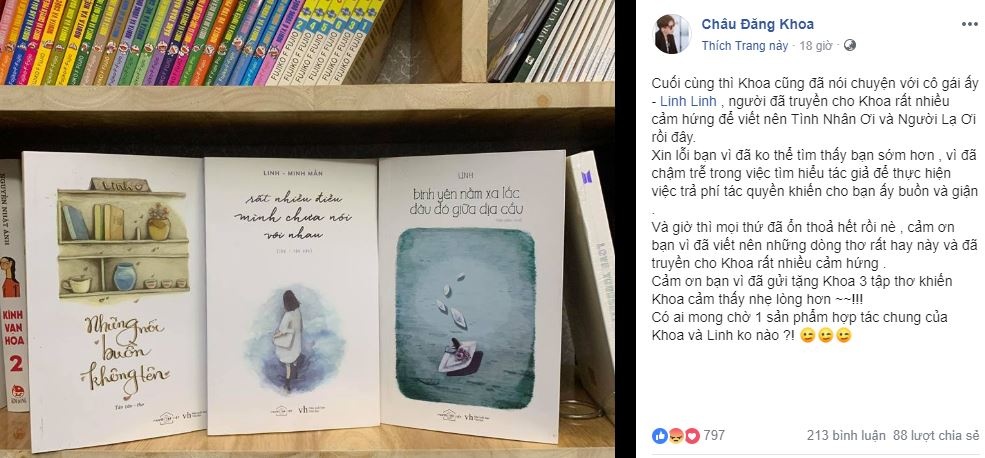 chau dang khoa xin loi vi lay cam hung tu tho de sang tac nhac nha tho noi gi