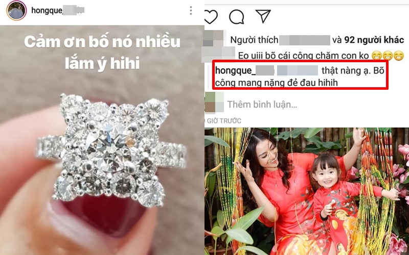 khoe nhan kim cuong 500 trieu bo con gai tang hong que tu nhu cung bo cong de dau