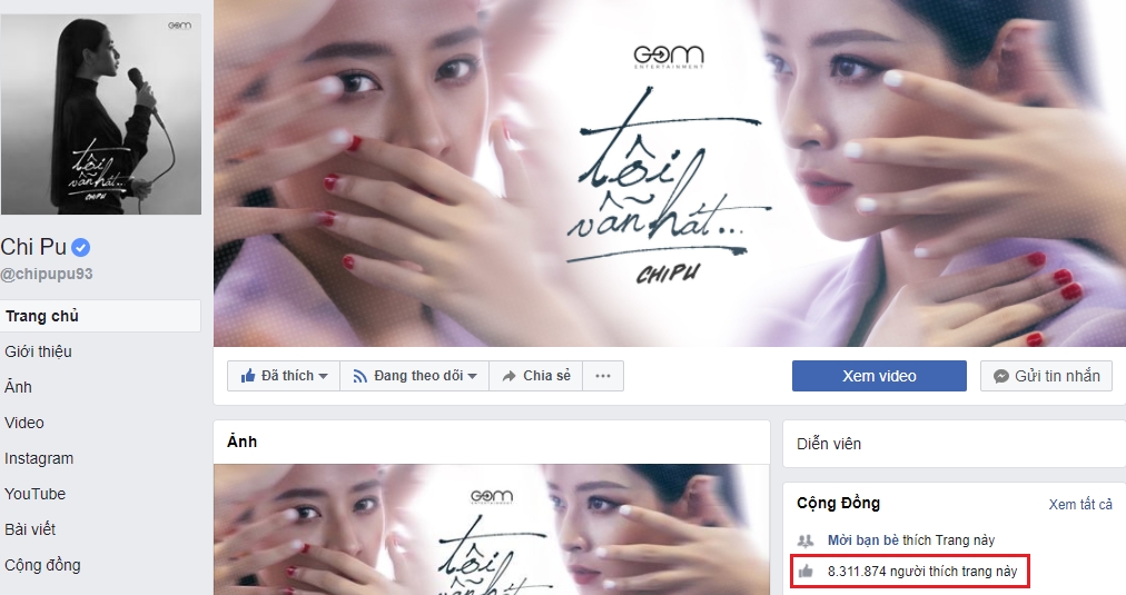 nhung ca si dang so huu luot like fanpage cao ngat nguong