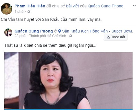 sao viet noi gi khi nghe si hong van dong cua san khau kich sau 2 nam thua lo