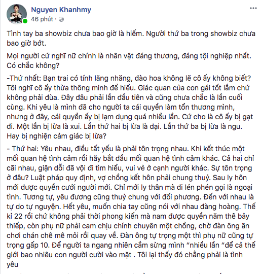 tung bi nghi la nguoi thu ba khanh my lai trach nha phuong hay bi nghien cam giac bi lua