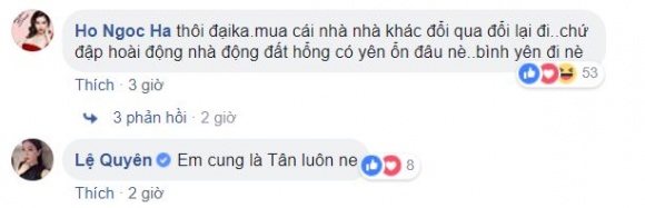 dam vinh hung muon dap banh biet thu lam lai va day la phan ung cua ho ngoc ha le quyen