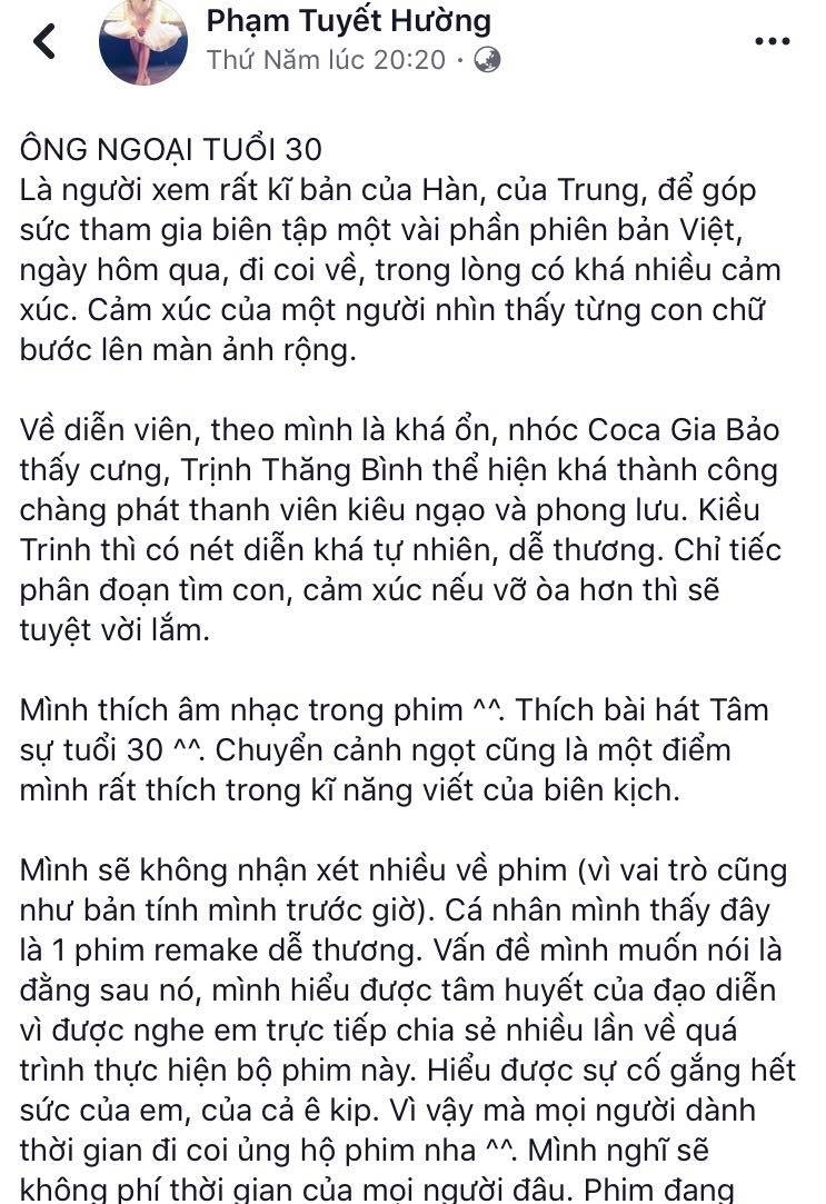 sao viet nhan xet gi ve phim ong ngoai tuoi 30