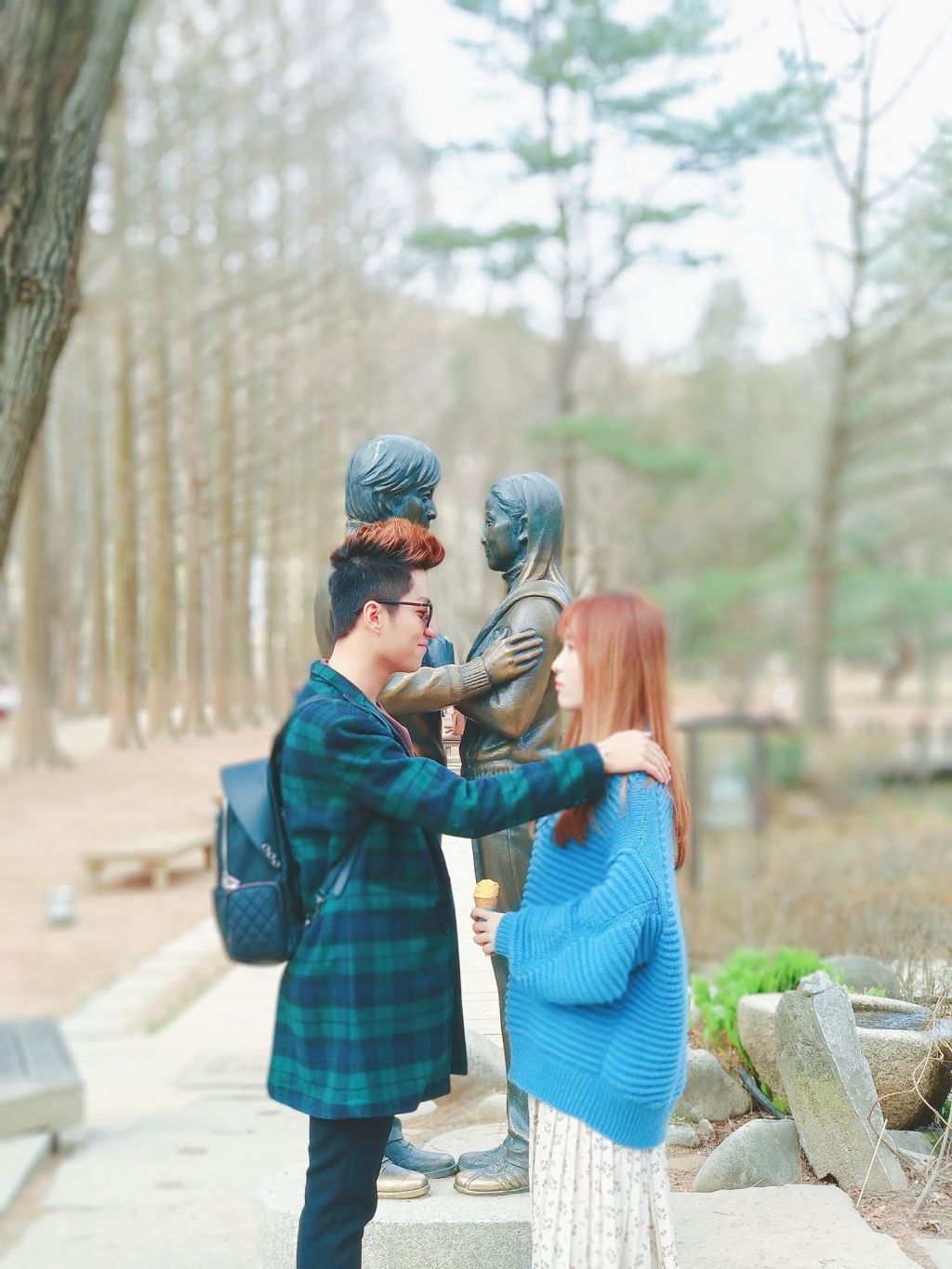 he lo nhung khoanh khac ngot ngao tai han quoc cua cap doi duy ngoc annie giai dieu chung doi