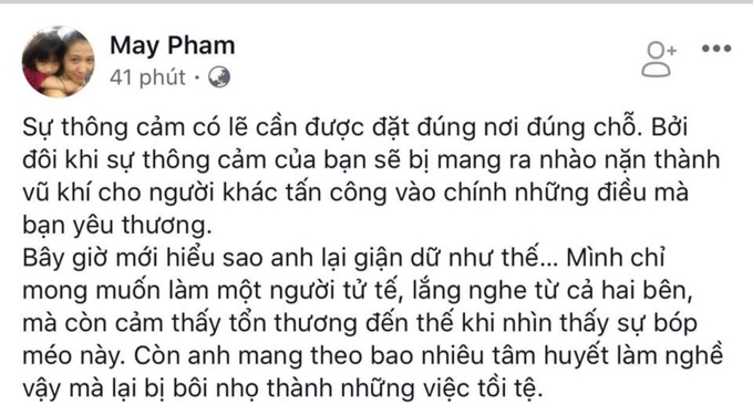 hot tang thanh ha len tieng ung ho vo chong pham anh khoa giua bao to