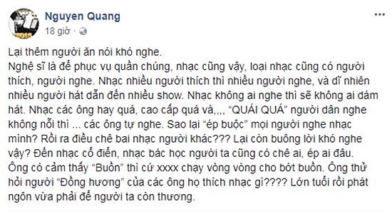 nhac si duong thu dinh chinh ve phat ngon che hong nhung thanh lam