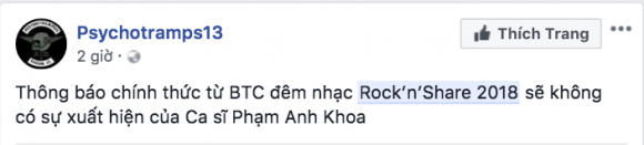 btc rockshow lon nhat 2018 gach ten pham anh khoa khoi chuong trinh sau on ao ga tinh