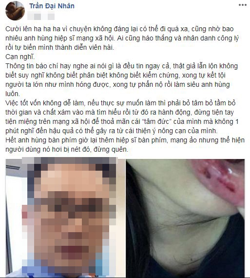 ca si dai nhan nhan gach da vi cho rang chuyen cua btv minh tiep khong dang bi day di qua xa