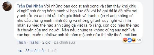 ca si dai nhan nhan gach da vi cho rang chuyen cua btv minh tiep khong dang bi day di qua xa