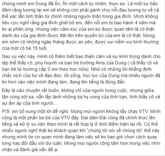 sau scandal cua btv minh tiep mc diep chi mong moi nguoi dung tay chay vtv