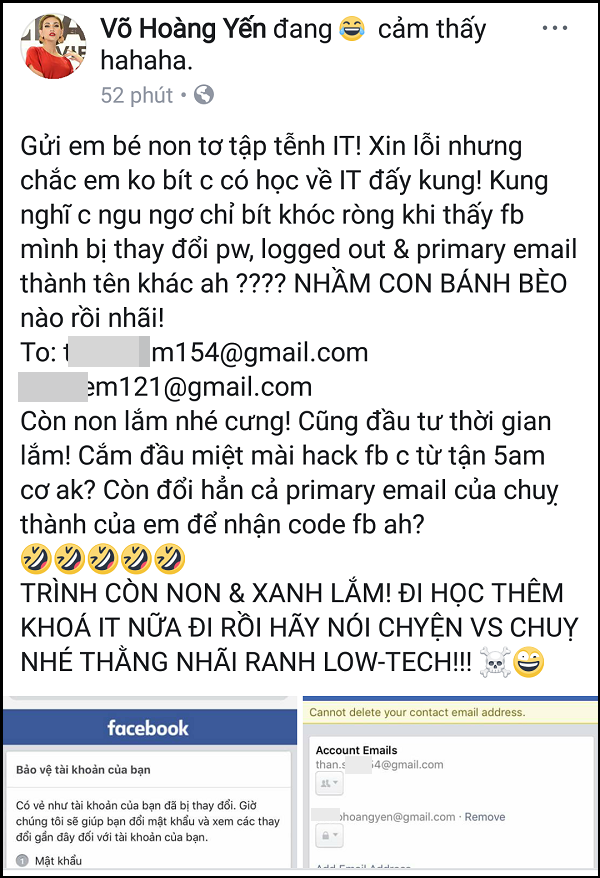 dinh cuop facebook cua vo hoang yen hacker phai khoc thet vi sieu mau la cao thu it