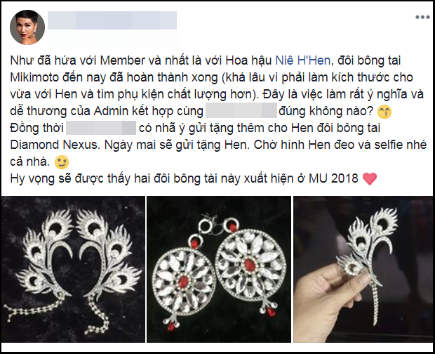 fan tu tay thiet ke khuyen tai sieu dep cho hhen nie de chinh chien miss universe 2018