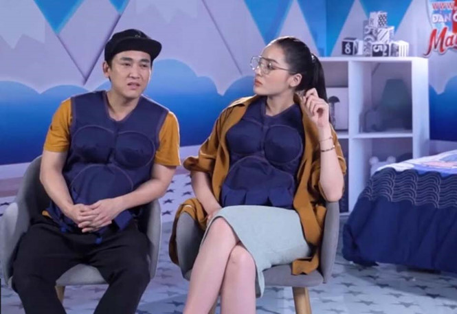 ky duyen gay chu y vi thai do kho chiu ra mat o gameshow khi dan ong mang bau