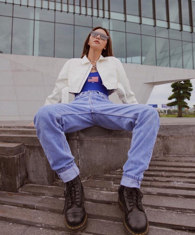 1001 cach mix do jeans sieu chat cua quynh anh shyn