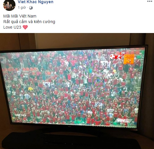 phan ung cua sao viet sau tran thua cua u23 viet nam truoc han quoc tai tran ban ket asiad 2018