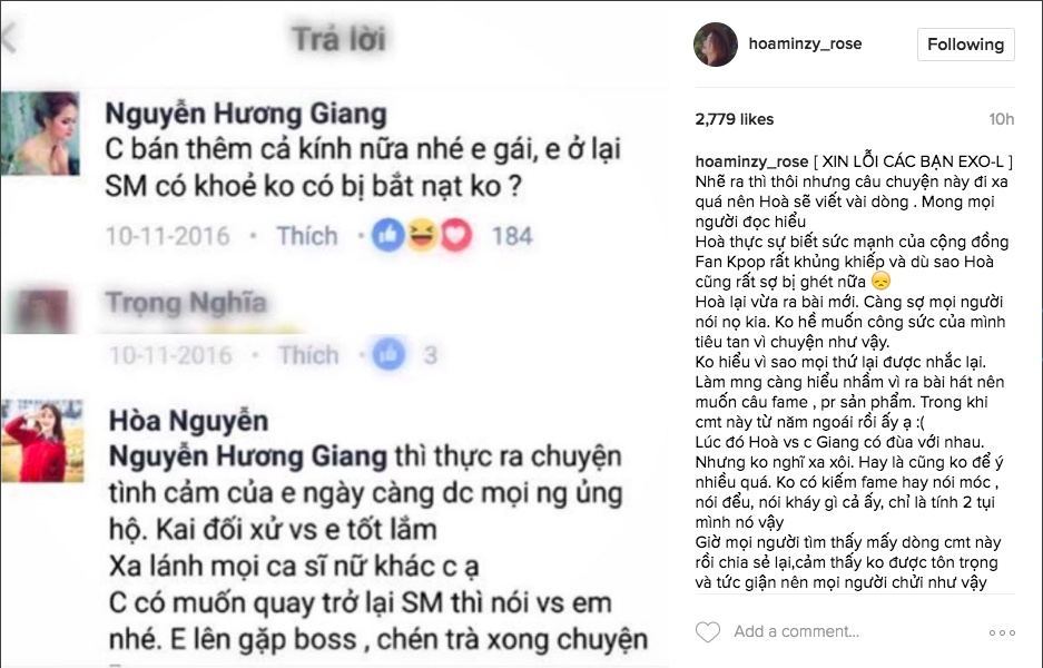 truoc bts hoa minzy da tung bi chi trich vi dung cham den idol kpop
