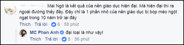 mc phan anh khang dinh mai ngo khong co gan nao dam coi thuong ban giam khao