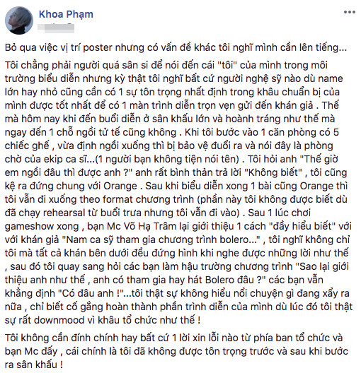 karik buc xuc vi bi gioi thieu ca si tham gia cuoc thi bolero