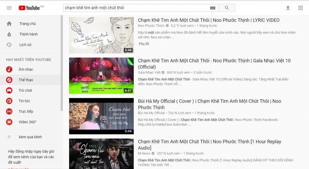mv cham khe tim anh mot chut thoi cua noo phuoc thinh bat ngo bi khai tu tren youtube