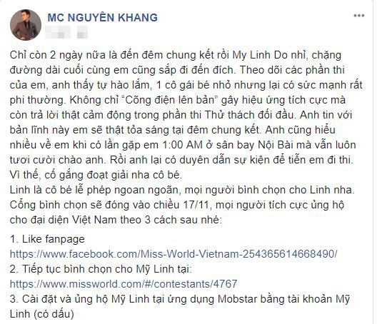 sao viet ram ro dong vien do my linh truoc dem chung ket hoa hau the gioi 2017