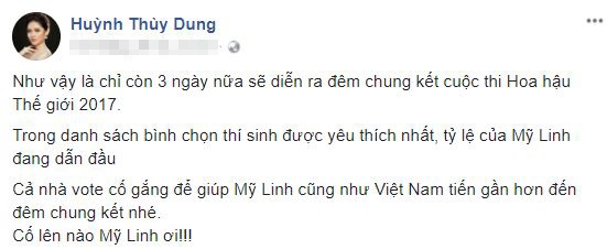 sao viet ram ro dong vien do my linh truoc dem chung ket hoa hau the gioi 2017
