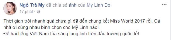 sao viet ram ro dong vien do my linh truoc dem chung ket hoa hau the gioi 2017