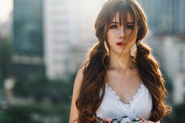 nhan sac xinh dep va ca tinh cua vo sap cuoi huy cung