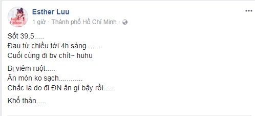 hari won met moi phai nhap vien luc 4 gio sang