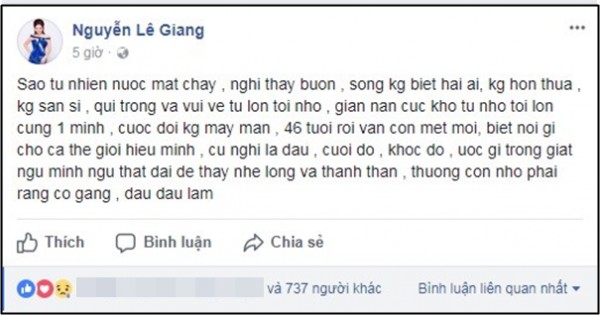 le giang lan dau len tieng sau on ao uoc gi ngu that dai de thay nhe long va thanh than