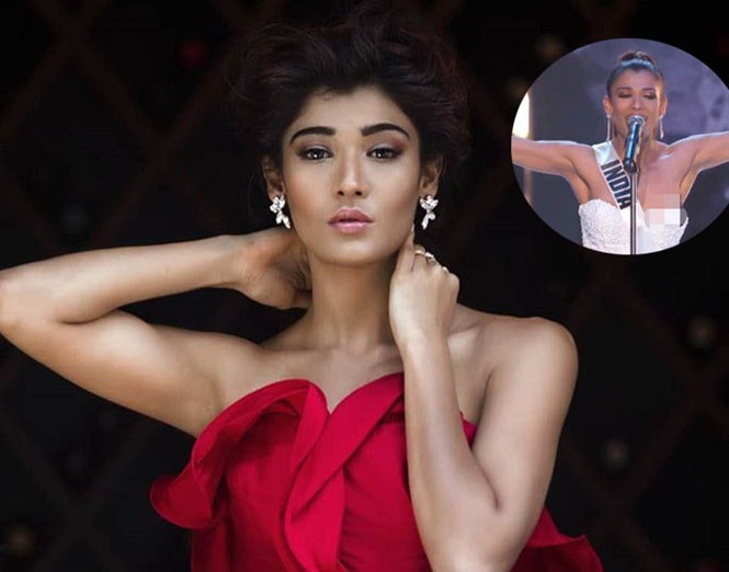 nguoi dep an do gap su co lo nguc tai ban ket miss universe 2018