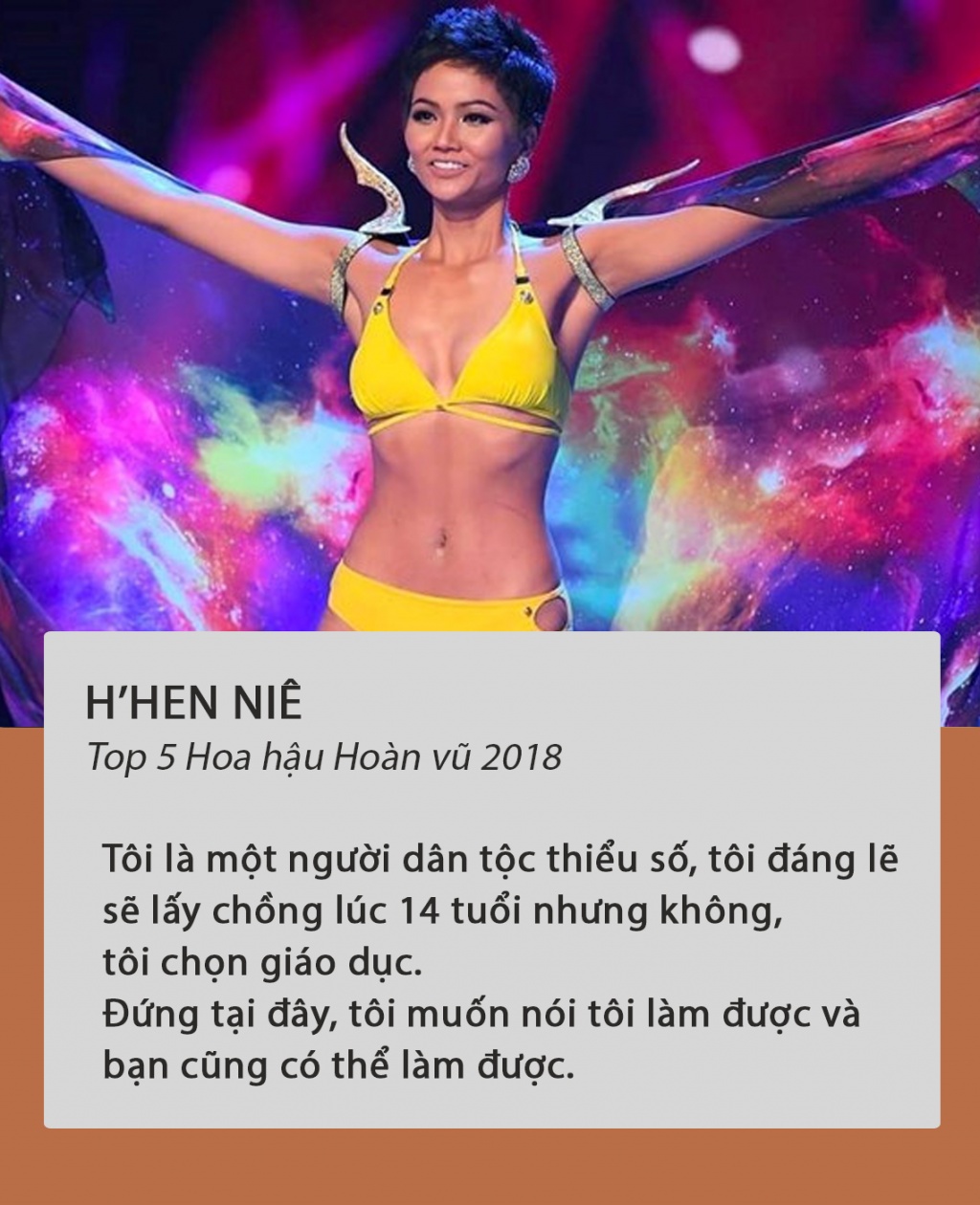 INFOGRAPHIC: Những câu nói truyền cảm hứng của H'Hen Niê infographic nhung cau noi truyen cam hung cua hhen nie